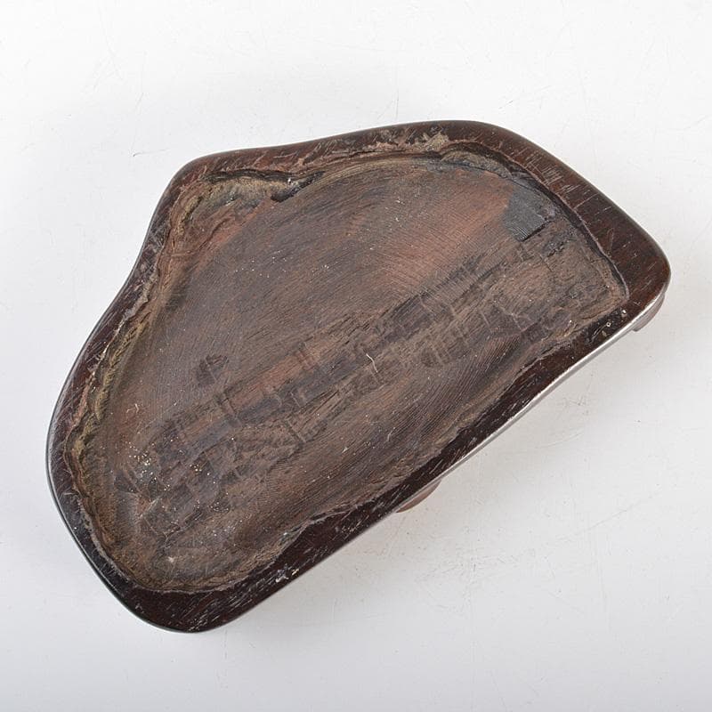 天然石 鑑賞石 佐渡赤玉石 赤石 置物 重さ約2.5㎏ 唐木台付 C R6924