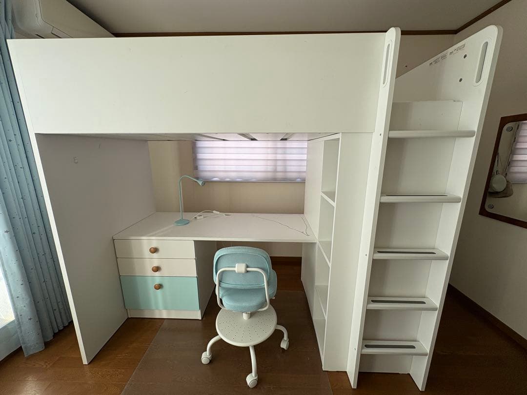 IKEA ロフトベッド　スモースタード　ホワイト一式直接引取限定