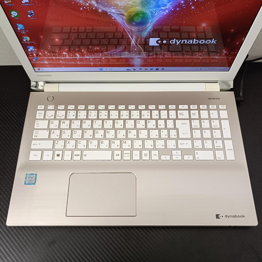 東芝 ノートPC i7 SSD Windows11 メモリ8GB ゴールド 薄型 - メルカリ