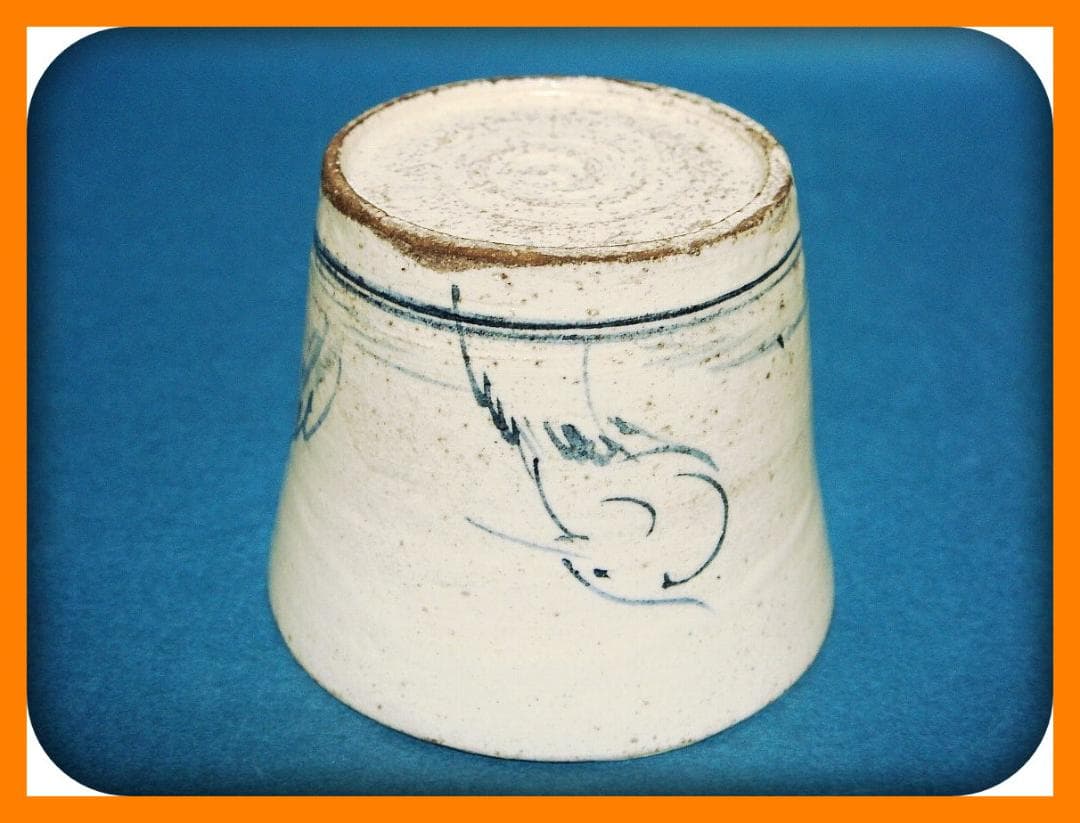 802『染付 鷺 柳 蕎麦猪口』　/骨董品 古美術 アンティーク 古玩