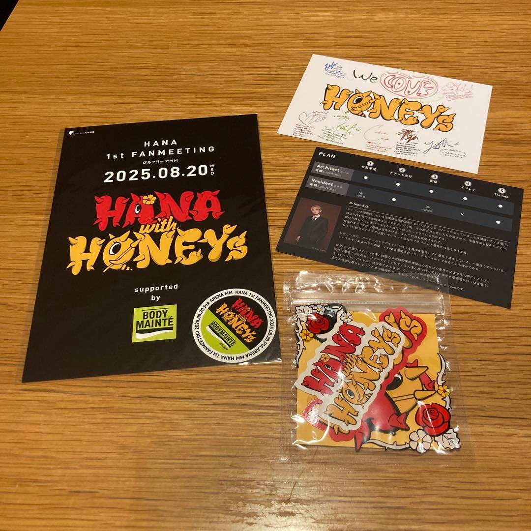 HANA FC&入場特典 複製サイン入りポストカード ・ステッカーセット