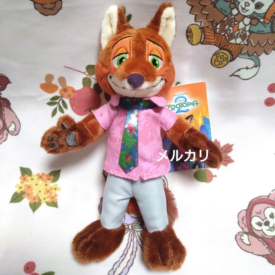 ディズニーストア ズートピア2 ニック ぬいぐるみキーチェーン ピンク