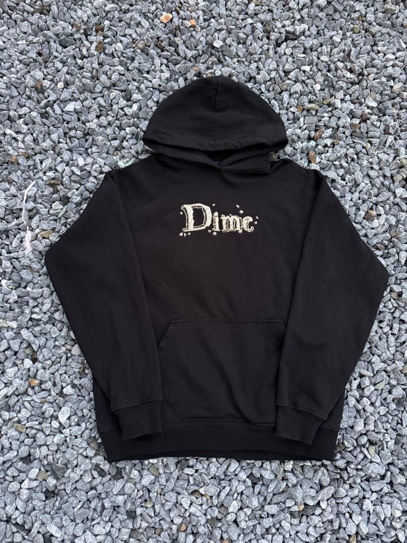 Dime ブラック パーカー Lサイズ - Dime フード付きパーカー 黒Lサイズ