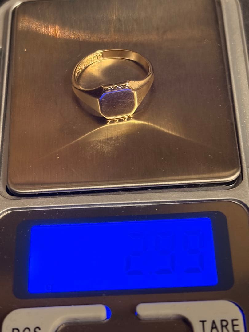 シグネットリング 9k 印台 約11号 約3g k10やk18好きの方是非 - メルカリ