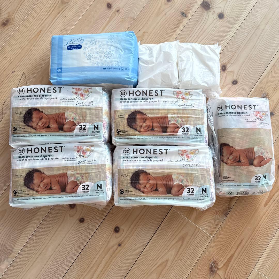 HONESTおむつNサイズ6パック➕16枚　マタニティナプキン