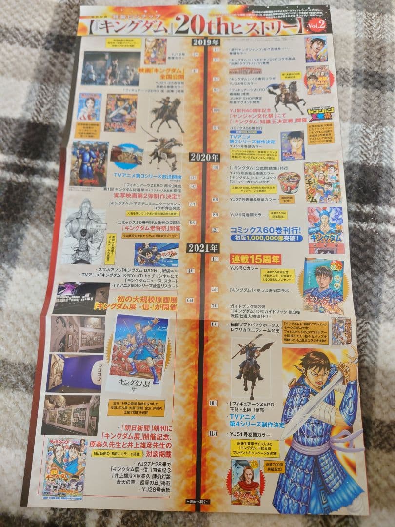 キングダム 特製ピンナップ 20thヒストリーVol.2 ヤングジャンプ付録