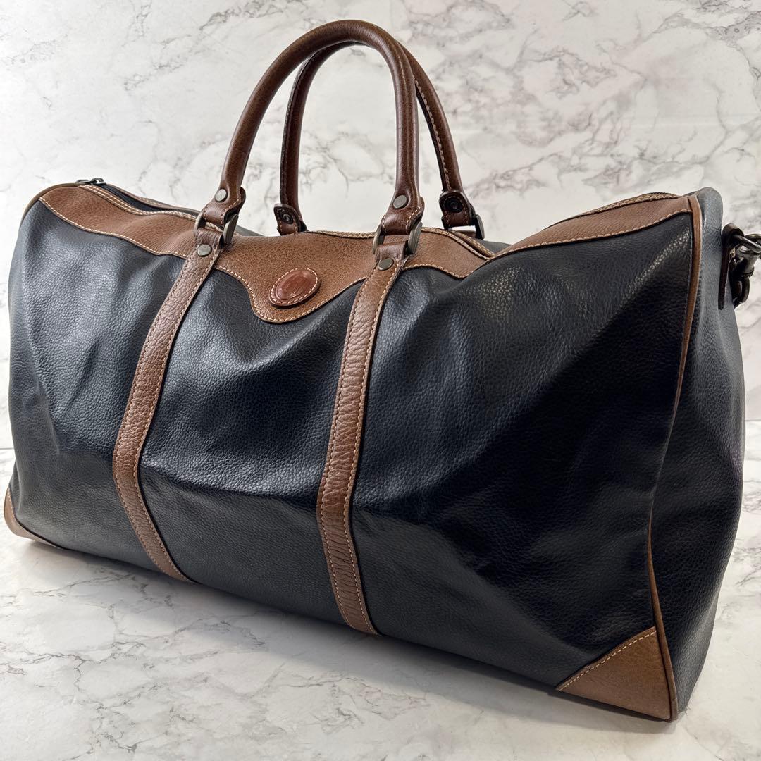 ヴィンテージ maruem マルエム 本革 レザー切替 ボストンバッグ 旅行