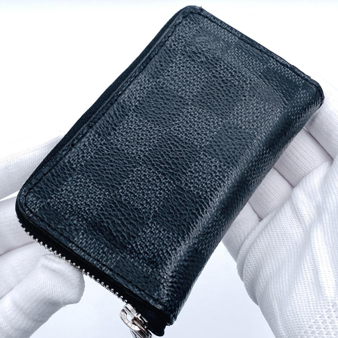 美品 新型 20年製 ルイヴィトン ダミエ グラフィット ジッピー パース LOUIS VUITTON（ルイ・ヴィトン） N63076 ダミエ・グラフィット