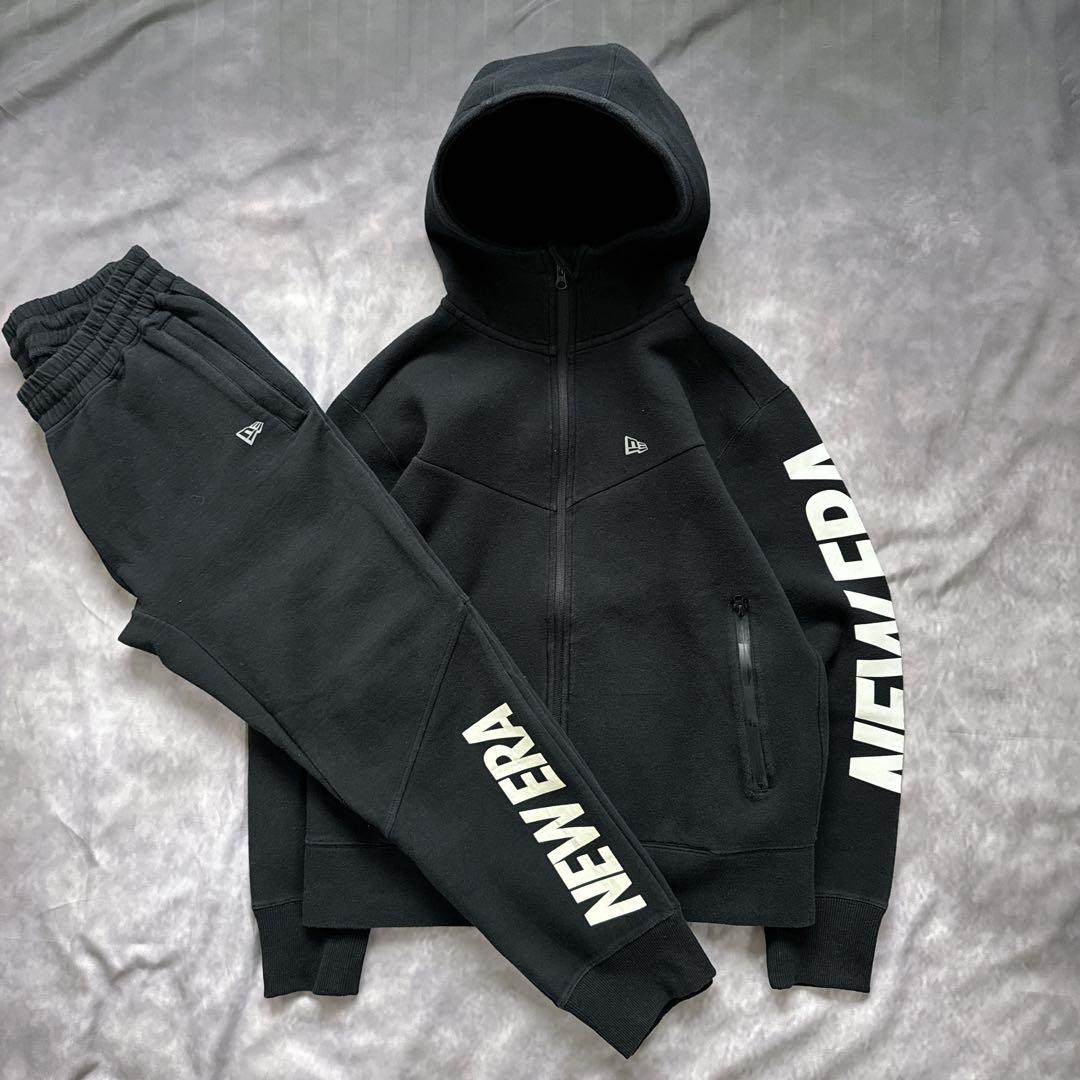 ニューエラ セットアップ ウォームアップジャケット パンツ ブラック L