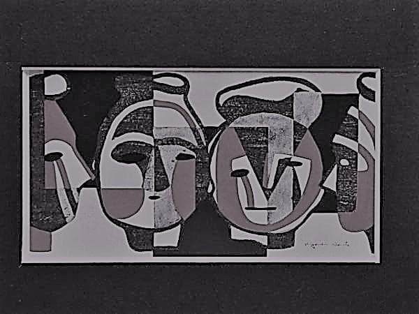 斎藤清、【ハニワ】、希少な額装用画集より、新品額装付、状態良好