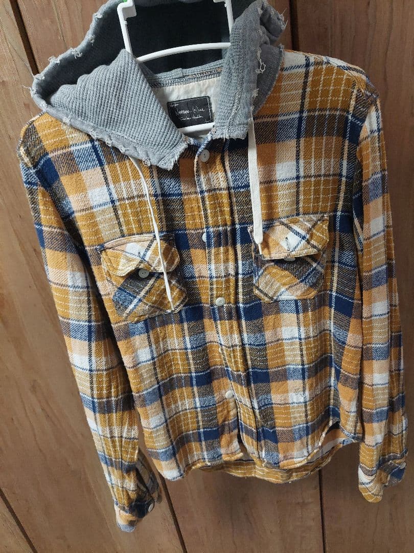 NUMBER (N)INE　05aw　ハイスト期　フードネルシャツ ナンバーナイン 05aw ハイスト期 フードネルシャツ 宮下期 - メルカリ