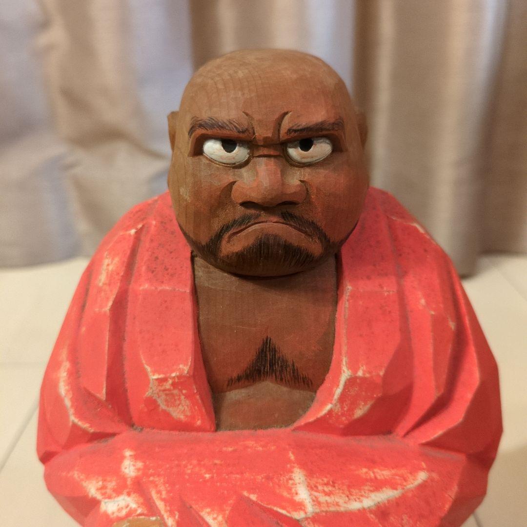 鎌田麦風作 奈良一刀彫 達磨 約26cm - メルカリ