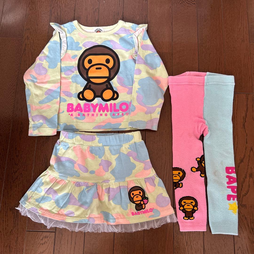 BAPE KIDS BABY MILO セットアップ 100サイズ ほぼ未使用