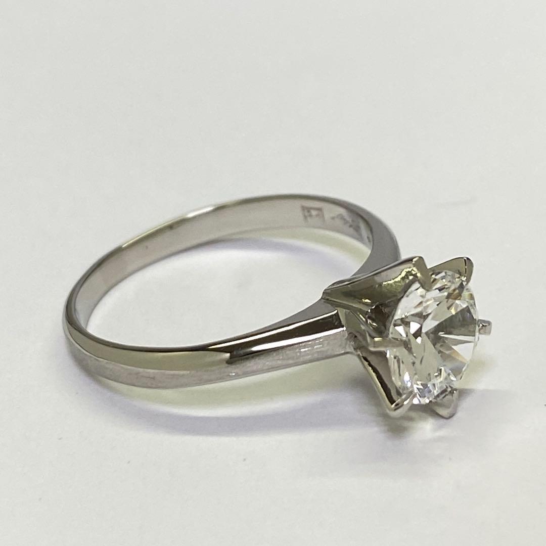 キッミ　Pt850　1.50ct　キュービックジルコニアリング