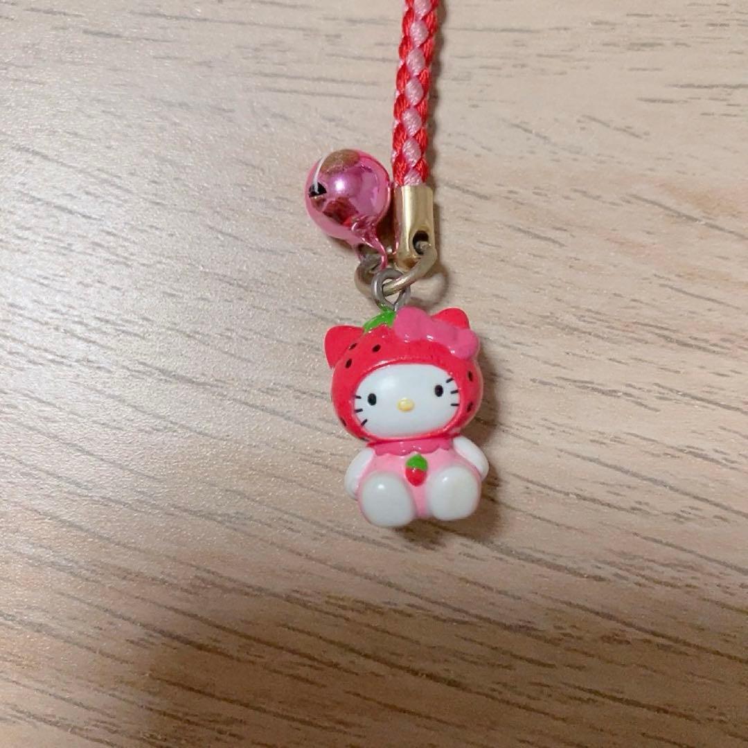 ハローキティ　ご当地　栃木　いちごキティ　ストラップ　キーホルダー　根付け
