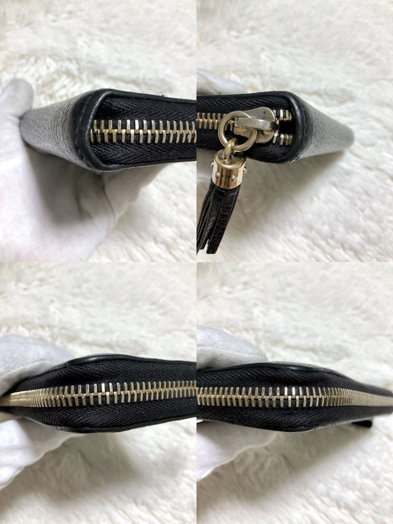 ⭐︎極美品⭐︎グッチ ソーホー 長財布 ラウンドファスナー シボ革 黒