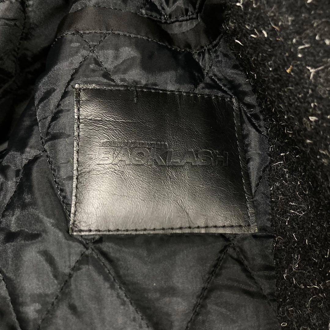 極美品 backlash バックラッシュ メルトンステアレザースタジャン M