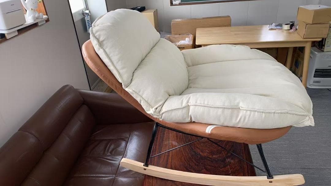 クリーム色ロッキングチェア訳あり品 写真をご確認 SF15-08 - メルカリ