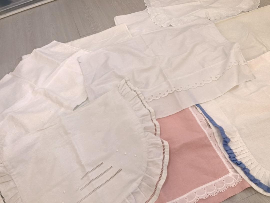 フランス リネン ベビーシーツ＆ピローケース アンティーク・ヴィンテージ 13枚 ac7709e9758fa697fc4fa639dcd1b0