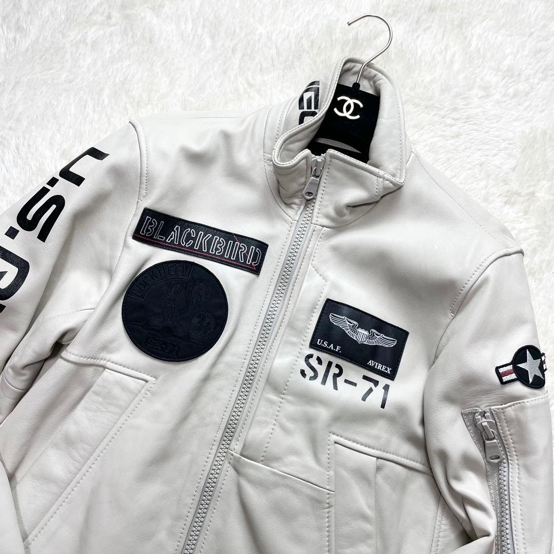 極美品/AVIREX 羊革ラムレザー ブラックバード MA-1 とろとろ - メルカリ