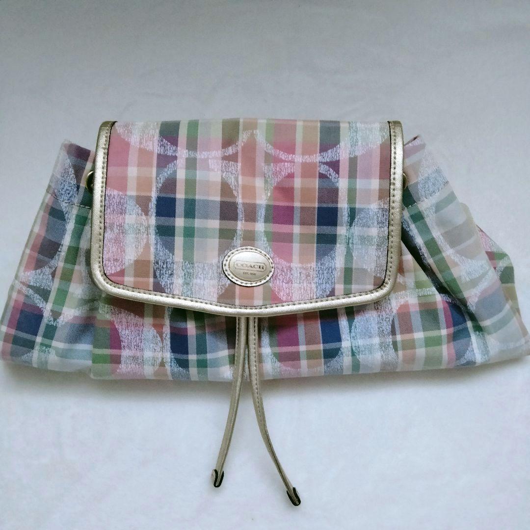 希少美品】 コーチ シグネチャー リュック ポピー マドラス COACH