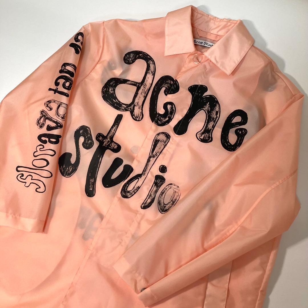 海外限定モデル Acne Studios ナイロン ロゴ コート 46 / M