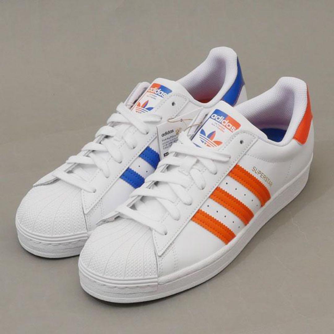 新品未使用adidas SUPERSTAR ホワイト/オレンジ/ブルー 値下げアディダス スーパースター ダブルカラー 26 0｜Yahoo!フリマ