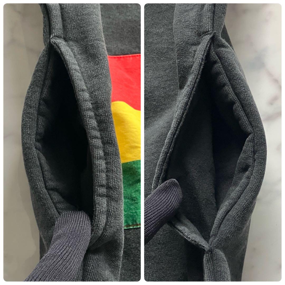 美品】Supreme パーカー 国旗プリント ブラック 黒 Mサイズ カナダ製