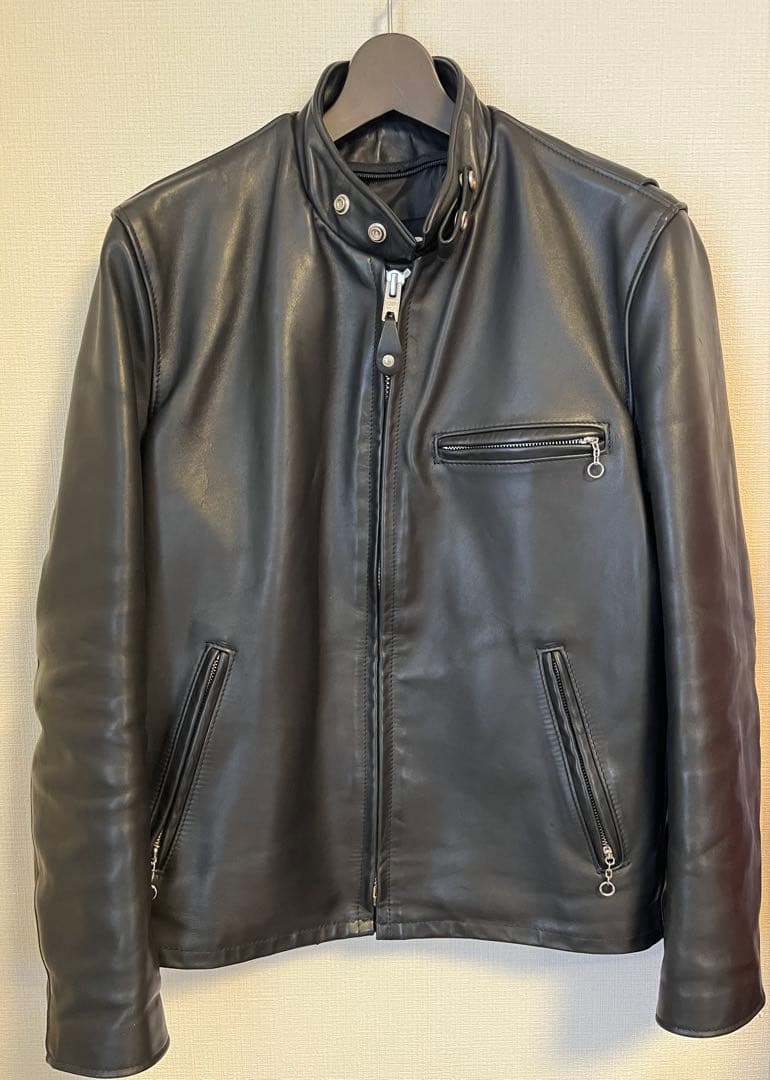 【美品】SCHOTT 641 牛革　40サイズ　アメリカ製 Schott N.Y.C（ショット） 大きいサイズ Schott シングルライダース