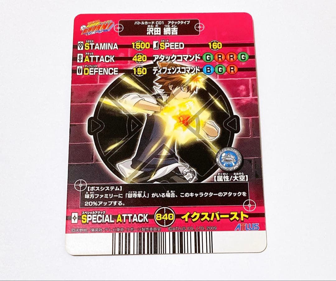 家庭教師ヒットマンREBORN リボーン サザンクロスバトル カード 沢田