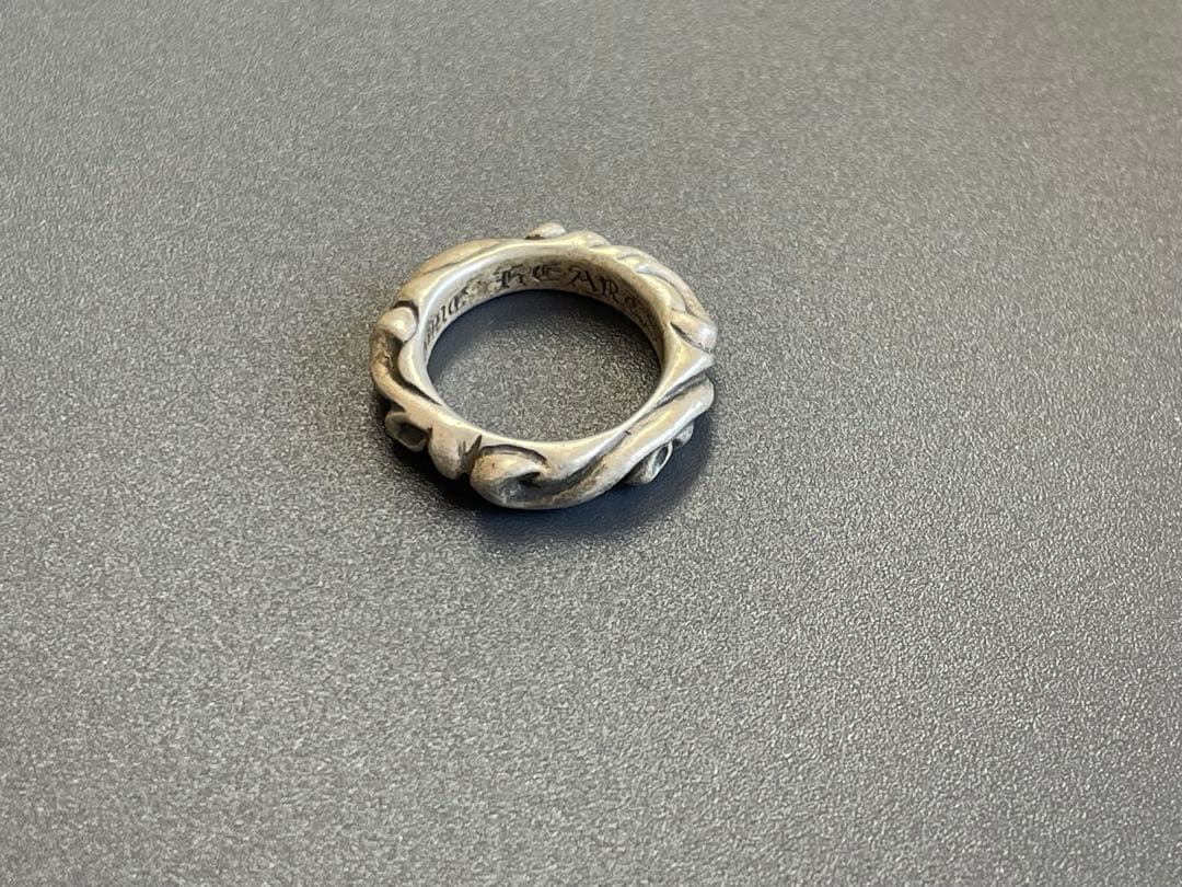クロムハーツ スクロールバンドリング ピンキーリング 7号 シルバー