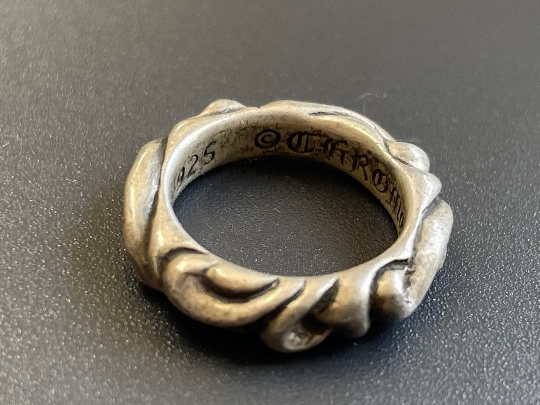 クロムハーツ スクロールバンドリング ピンキーリング 7号 シルバー