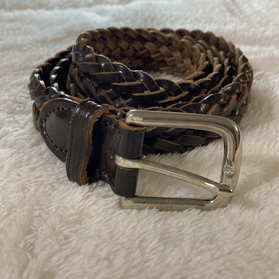 極美品 希少40 大きいサイズ ホワイトハウスコックス メッシュベルト