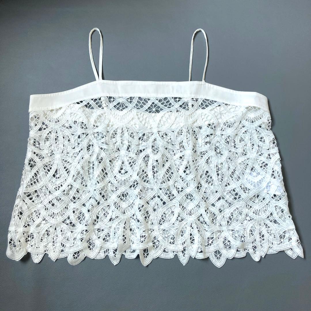 【クマミ】23区　エンブロイダリージャージーレースキャミソール 48