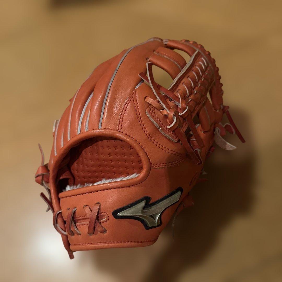 ミズノ Global Elite 軟式グローブ オレンジ