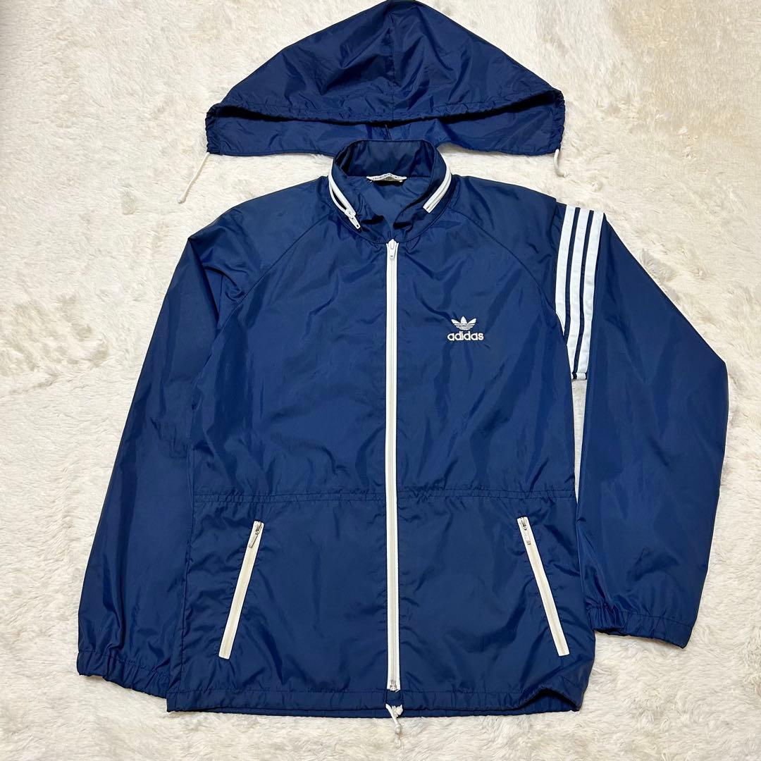 80S adidas アディダス ヴィンテージ ナイロンジャケット デサント製