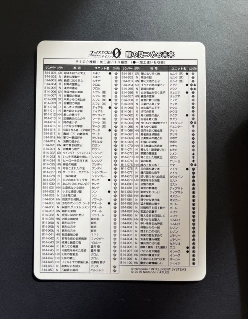 ファイアーエムブレムサイファ FE0 瞳の見つめる未来ブースターパック