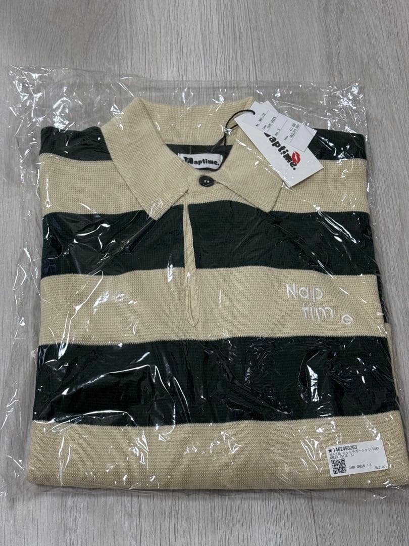 Naptime. ニットラガーシャツ DARKGREEN