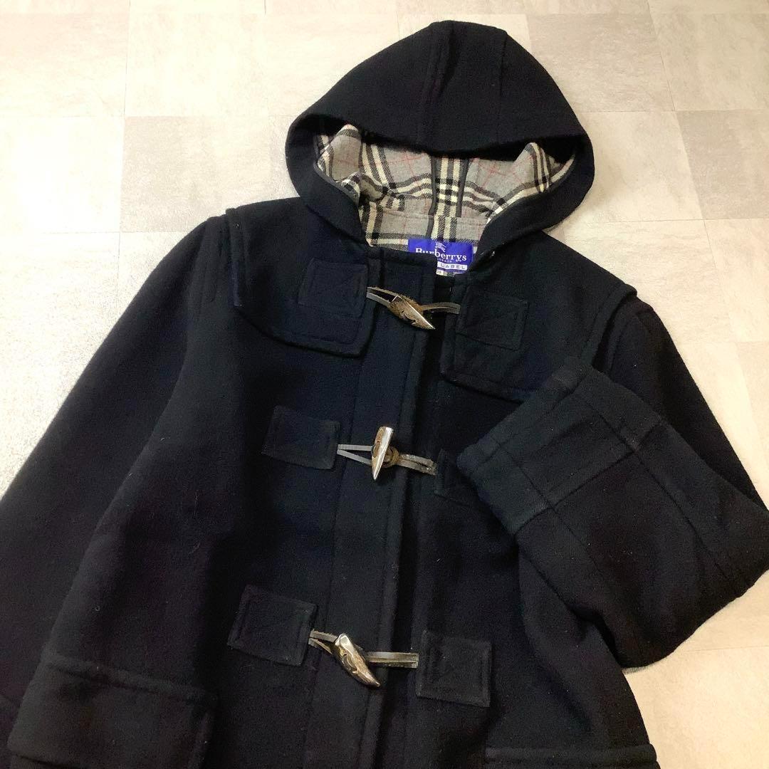 90's Burberry BLUE 🎇 LABEL ノバチェック ロングダッフル
