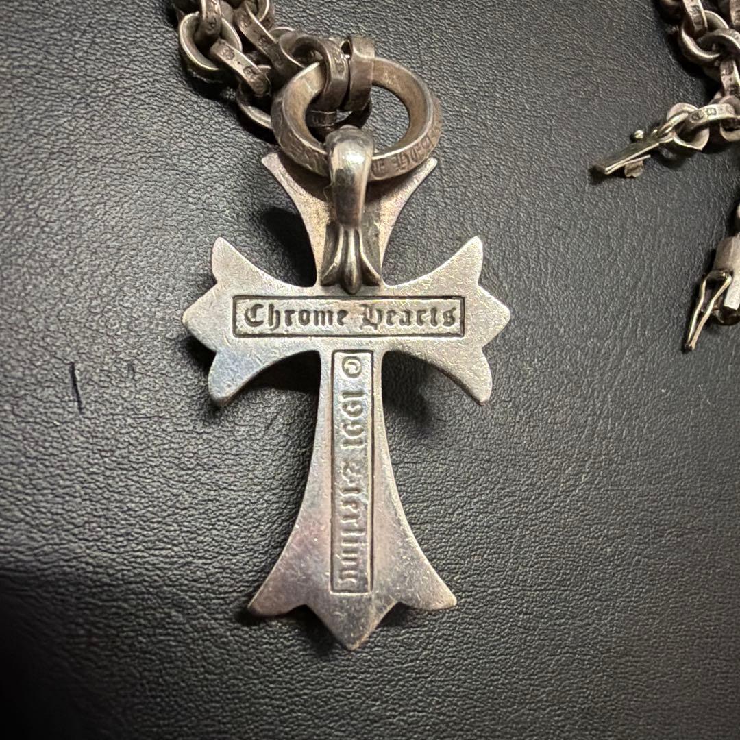 クロムハーツ ペーパーチェーンスモールCHクロス シルバーネックレス