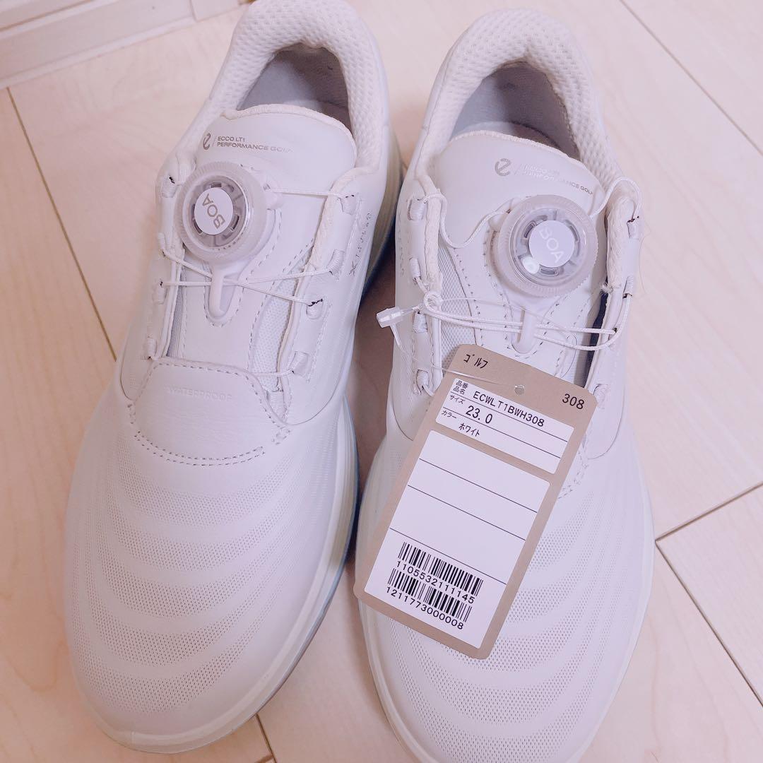 ecco エコー LTI ゴルフシューズ 23.0cm ホワイト