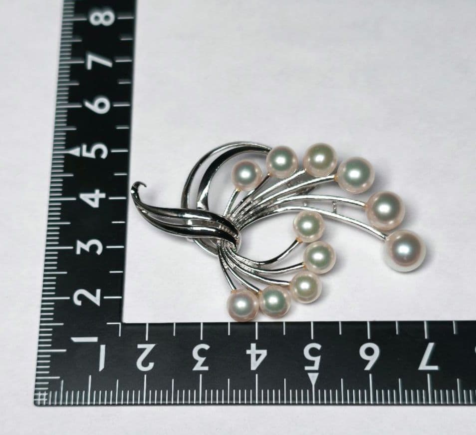 美品 最高級】ミキモト ブローチ パール 花束 11珠 皇室御用達 正規品