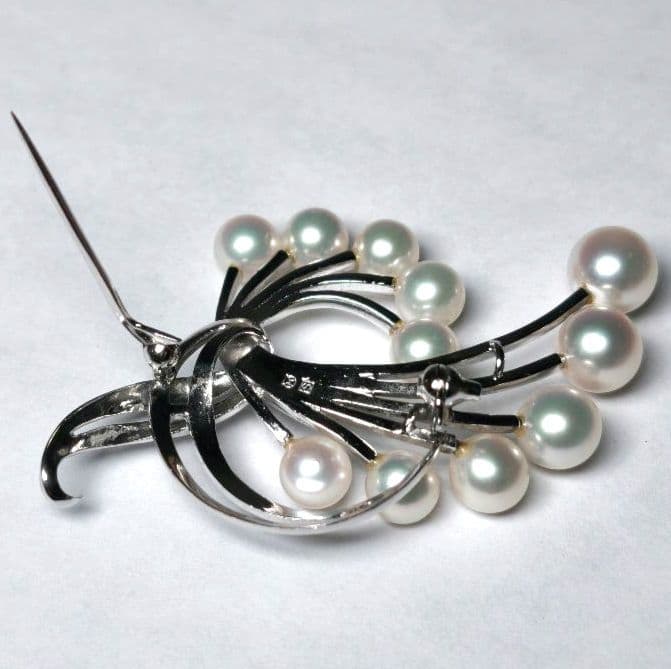 美品 最高級】ミキモト ブローチ パール 花束 11珠 皇室御用達 正規品