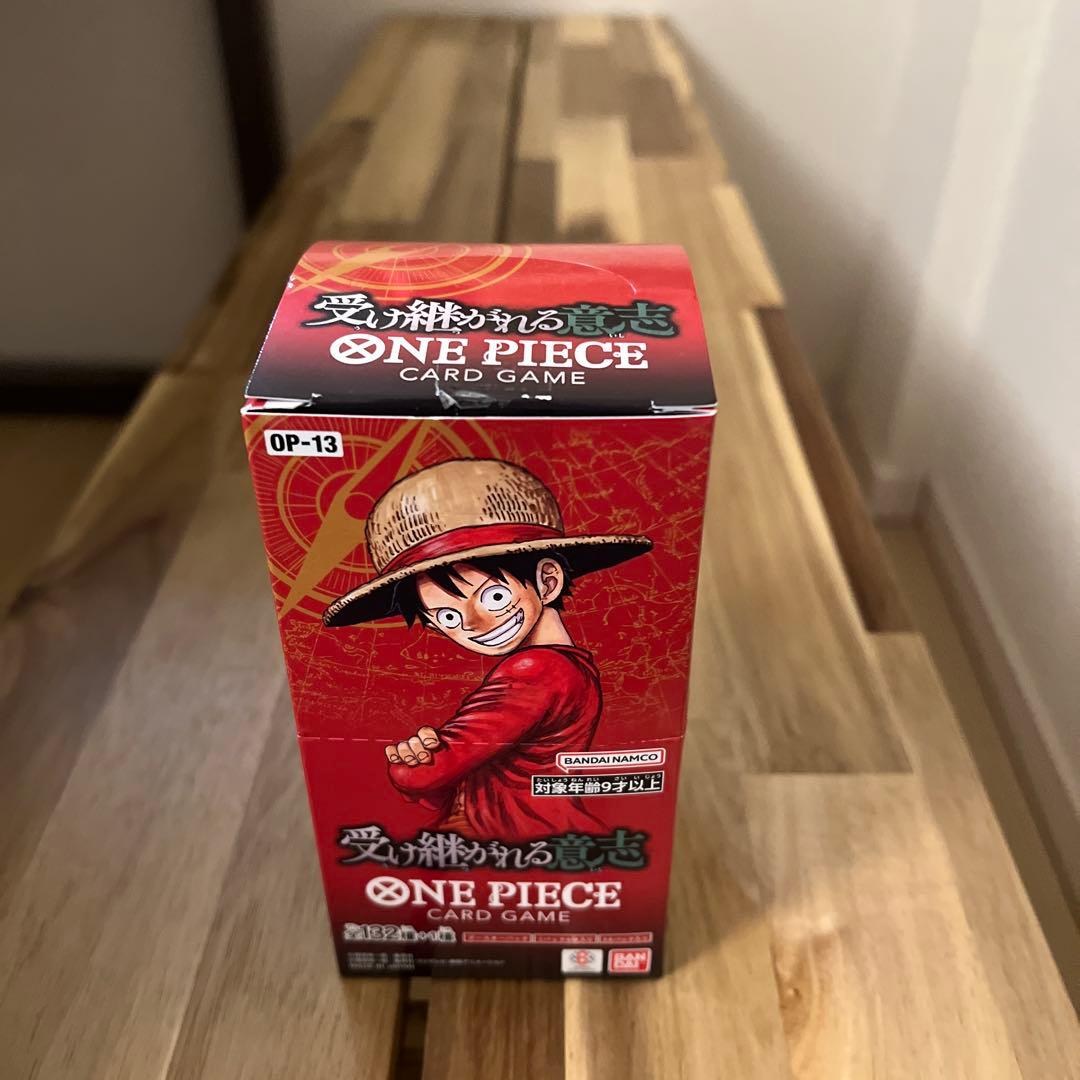 ワンピースカード　受け継がれる意志 1BOX テープカット 受け継がれる意志 ワンピースカードゲーム OP-13 1box BANDAI テープ