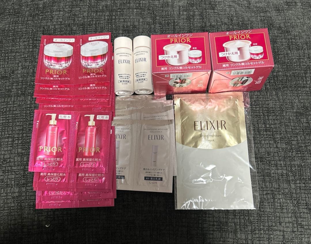 資生堂PRIORのリンクル美コルセットゲル90g つけかえ用　2個 おまけ付き