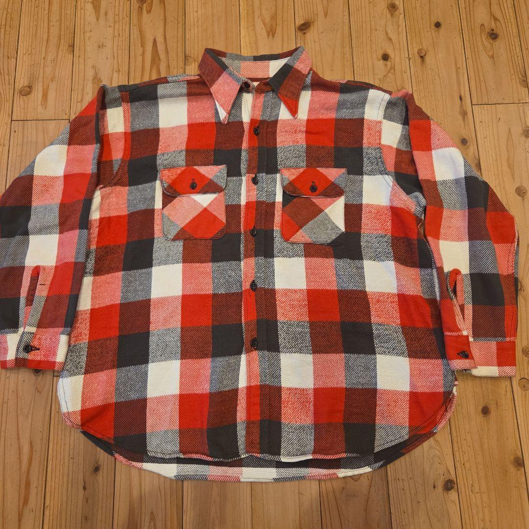 【SP】マチ付き 60s five brother 森タグ XL 60s FIVE BROTHER ファイブブラザー 森タグ マチ付 ネルシャツ