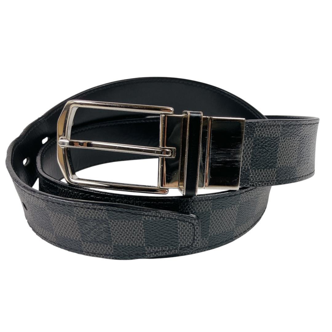 ルイヴィトン M9074 サンチュール ダミエ リバーシブルベルト メンズ