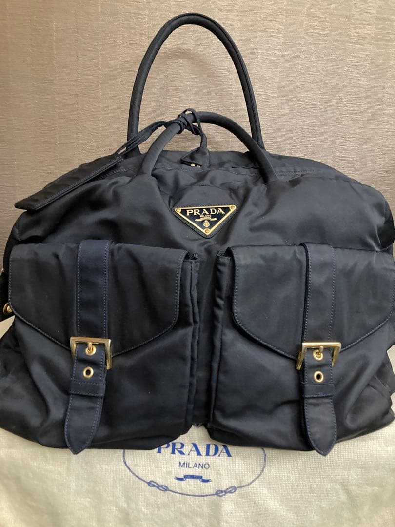 最終お値下げ　PRADA ブラック ボストンバッグ