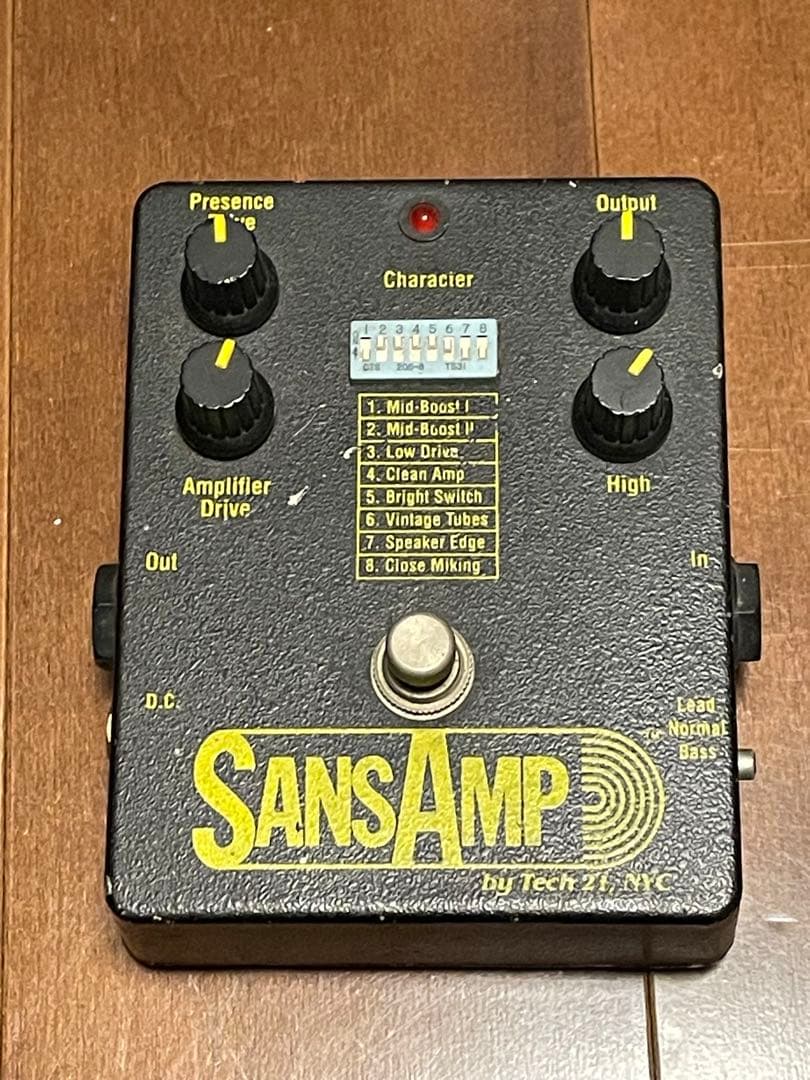 初期型　Tech 21 SansAmp ギターエフェクター　classic表記前