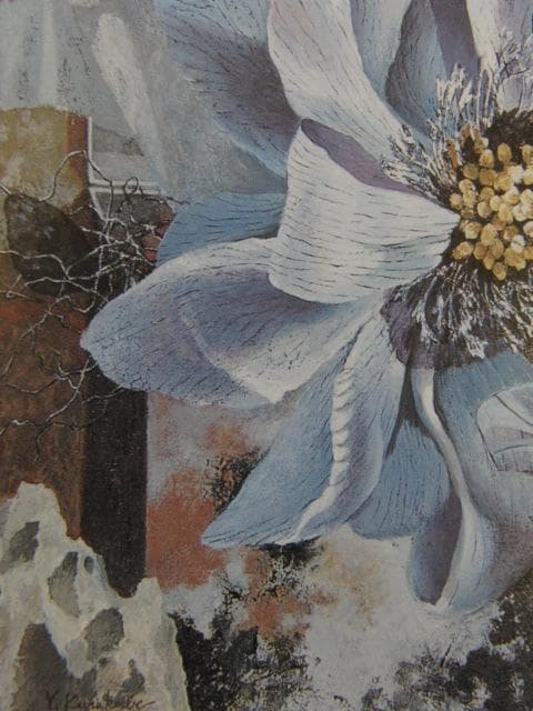 日下部淑子、時をめぐる風　I、希少な額装用画集より、新品高級額装付